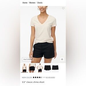 J.Crew - Black Chino Shorts - Size 4